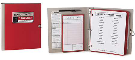 TAKE OUT MENU ORGANIZER