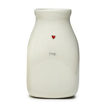 Ceramic Love Vase | Sweet, Simple Love Caption Ceramic Vase with Hand ...