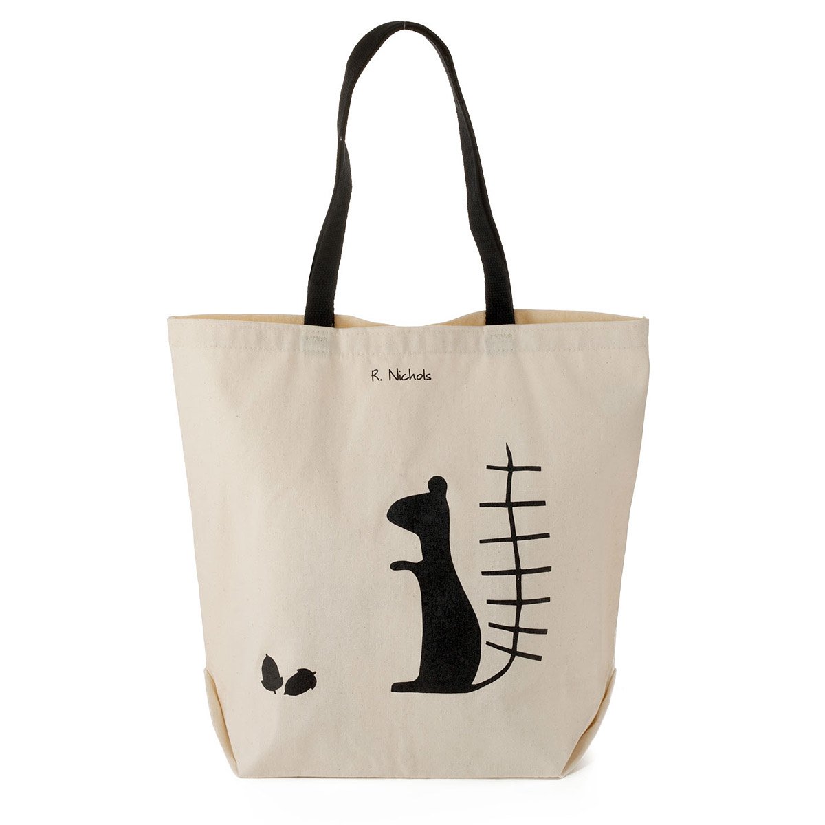 100% Recycled Cotton Squirrel Tote | Cute Squirrel Canvas Grocery ...