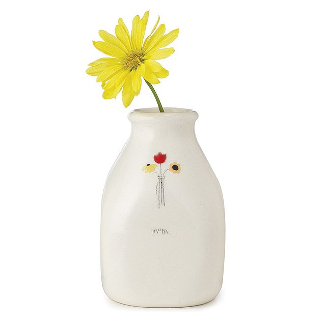 Mom Vase Ceramic Mothers Day Vase Milk Bottle Beth Mueller Uncommongoods