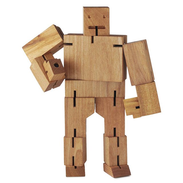 Cubebot Puzzle | Wooden Robot Toy, Areaware | UncommonGoods