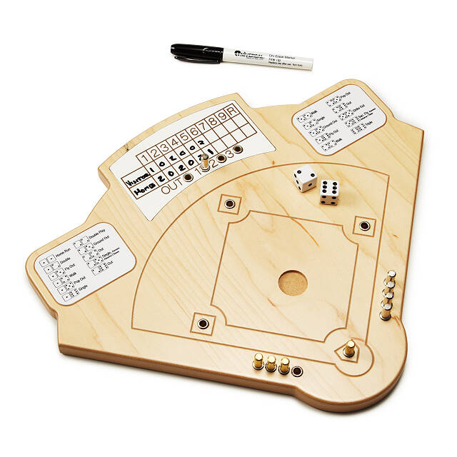 Baseball Game Wooden Baseball Board Game Uncommon Goods