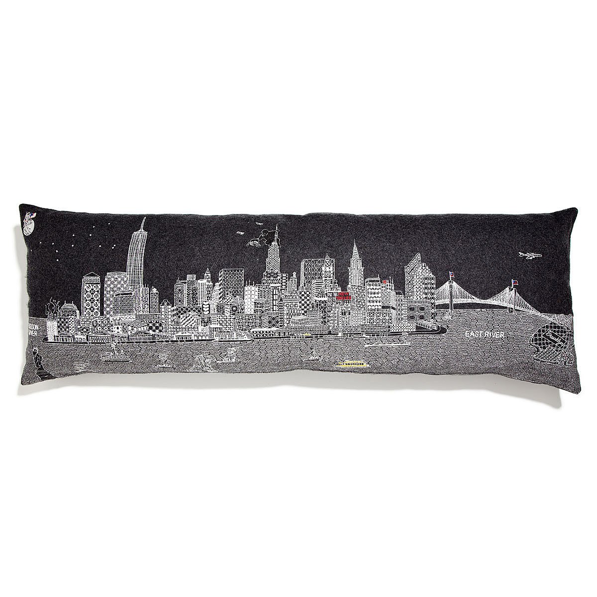 NYC Skyline Pillows | new york city, empire state building, embroidered ...
