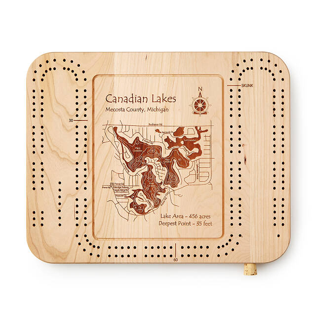 Custom Lake Art Cribbage Board Wooden Game Art Uncommon Goods