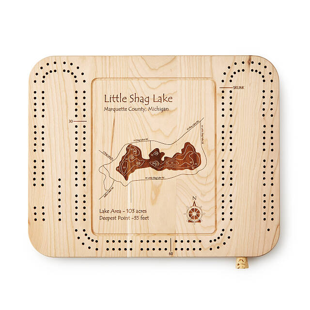 Custom Lake Art Cribbage Board Wooden Game Art Uncommon Goods