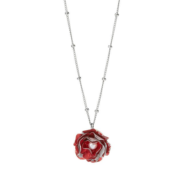 Papillion Rose Necklace | upcycled, handmade necklace, aluminum flower ...