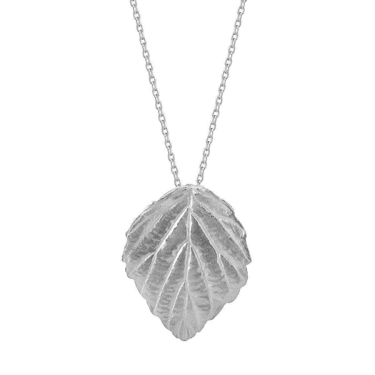 Silver Mulberry Leaf Necklace | leaf jewelry | UncommonGoods