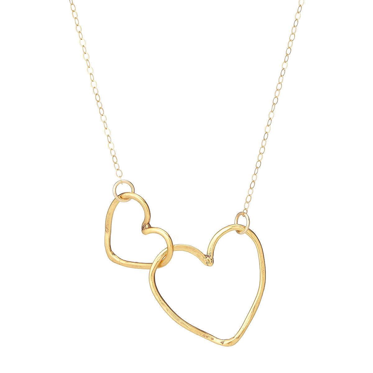 Connected Hearts Necklace | modern heart jewelry | UncommonGoods