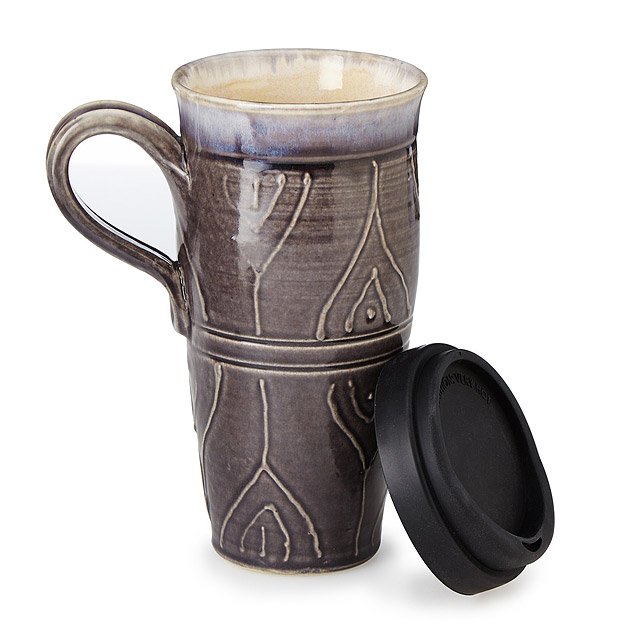 stoneware travel mug