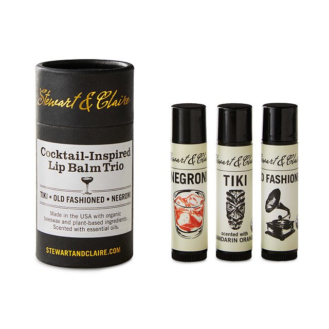 Cocktail Inspired Lip Balm Trio | Natural Lip Balm, Beeswax | UncommonGoods