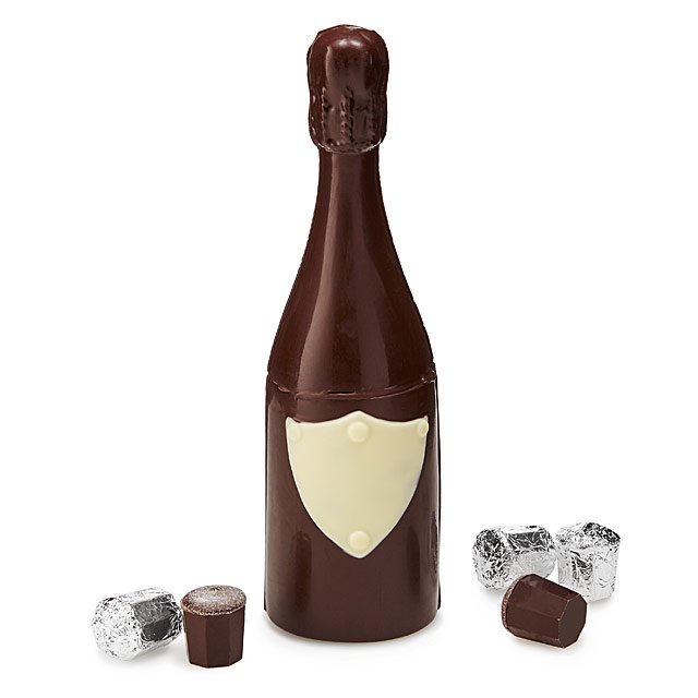 Chocolate Truffle Champagne Bottle | chocolate gifts, celebrations
