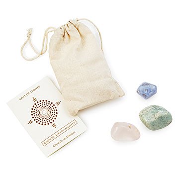 Calming Affirmation Stones Semi Precious Stones Blue Lace Agate Rose Quartz Amazonite Uncommon Goods