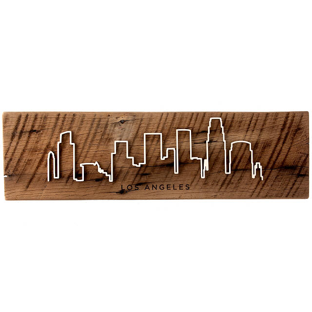 Reclaimed Wood Cityscape State Gifts Unique Decor City Gifts