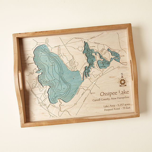 Coastal and Lake Art Serving Trays