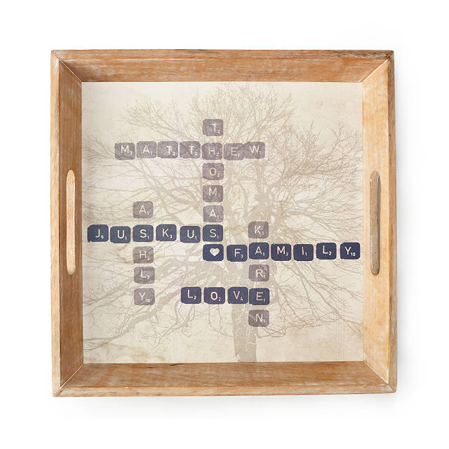 Words With Family Serving Tray Game Night Platter Uncommongoods