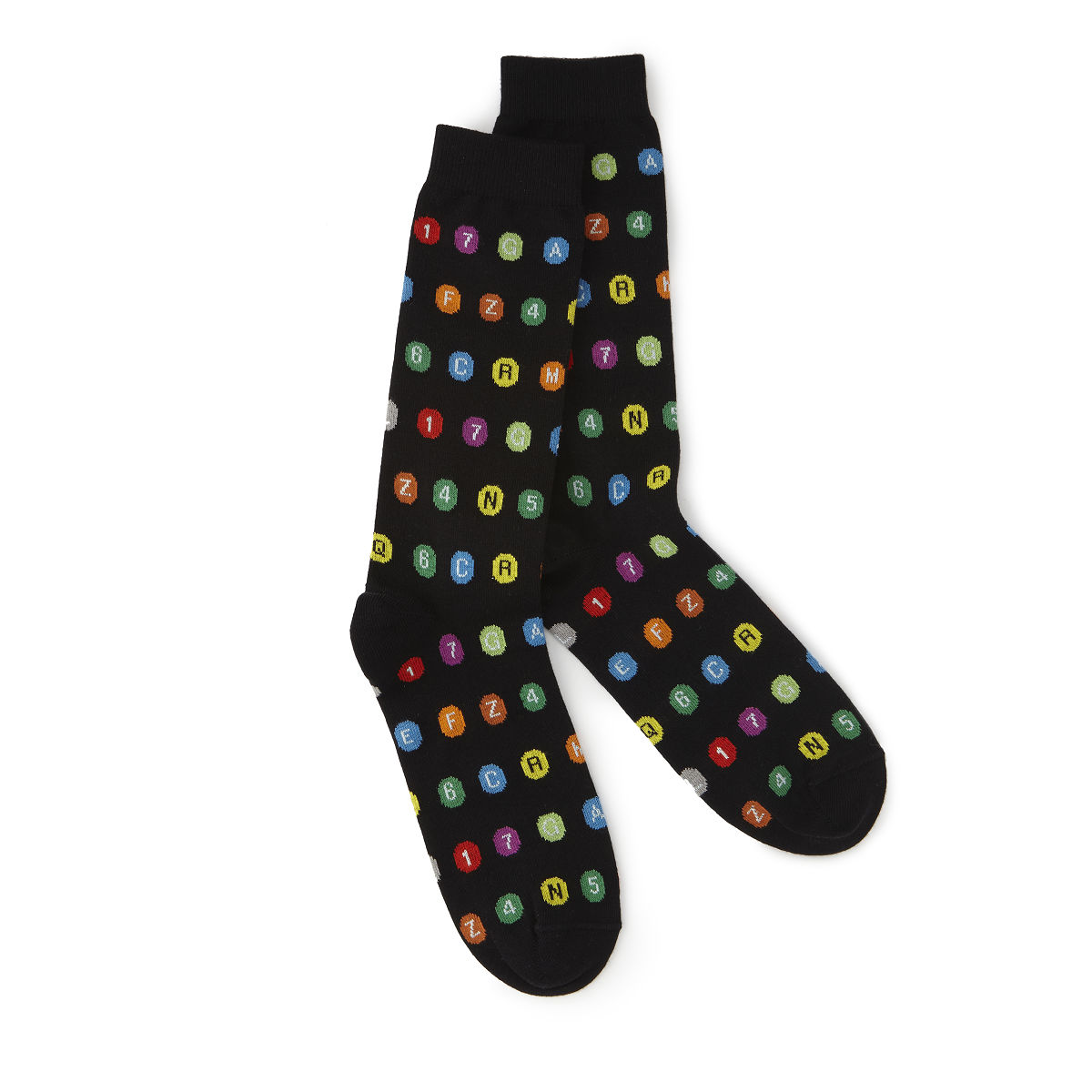 Men's NYC Subway Route Symbols | MTA Subway Socks | Uncommon Goods