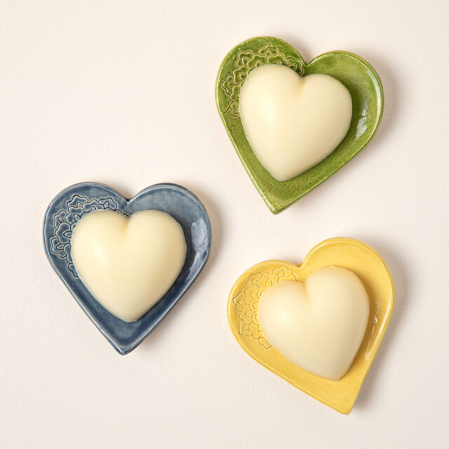 Handmade Heart-Shaped Balm with Dish