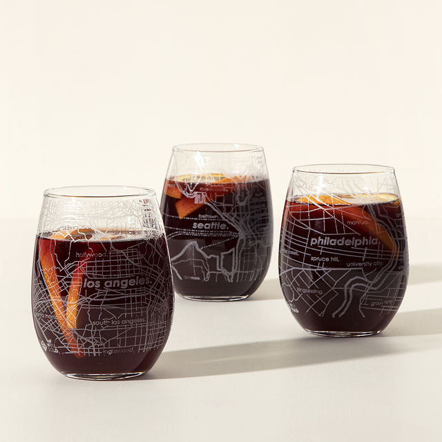 Urban Map Wine Glass