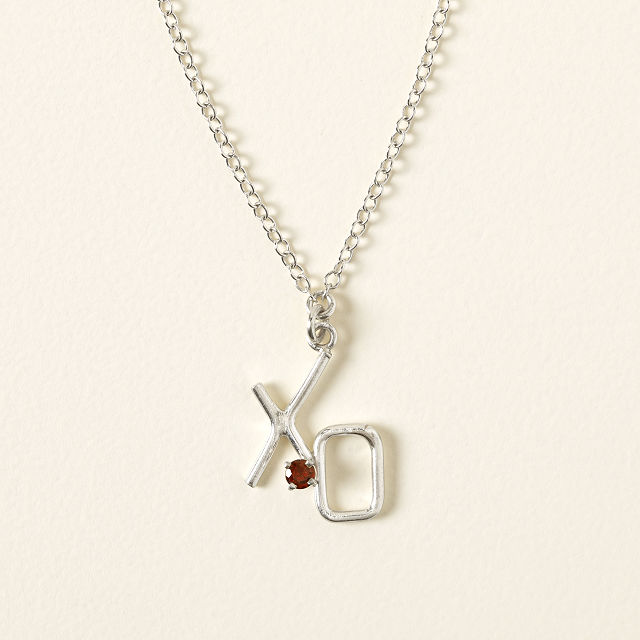 XO Garnet Necklace