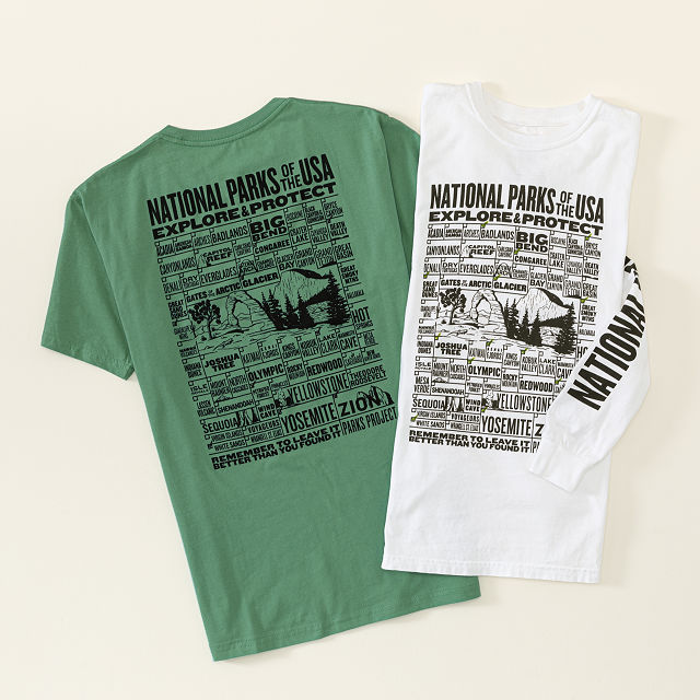 National Parks of The USA Checklist Tee