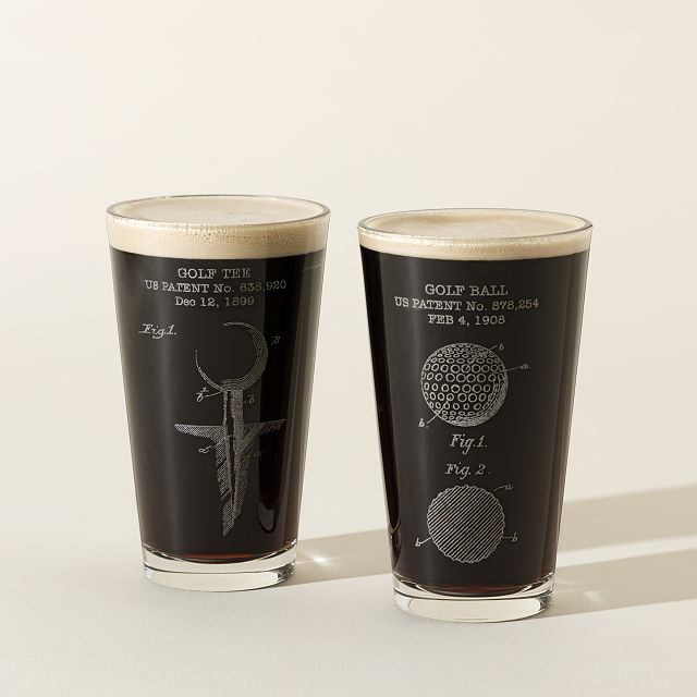 Great Inventions of Golf Pint Glass
