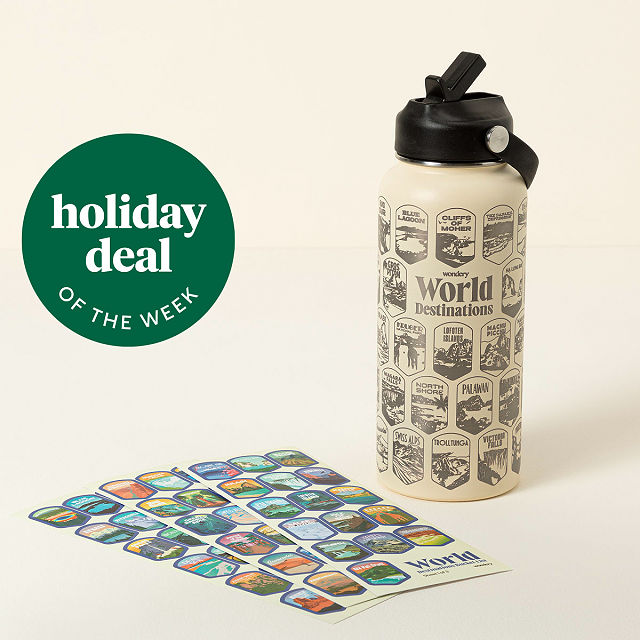 World Destinations Bucket List Bottle