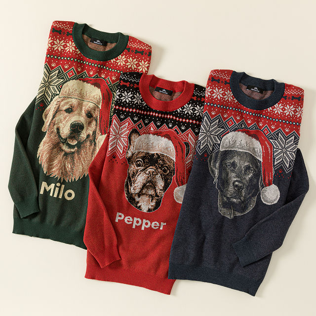 Custom Pet Santa Paws Sweater