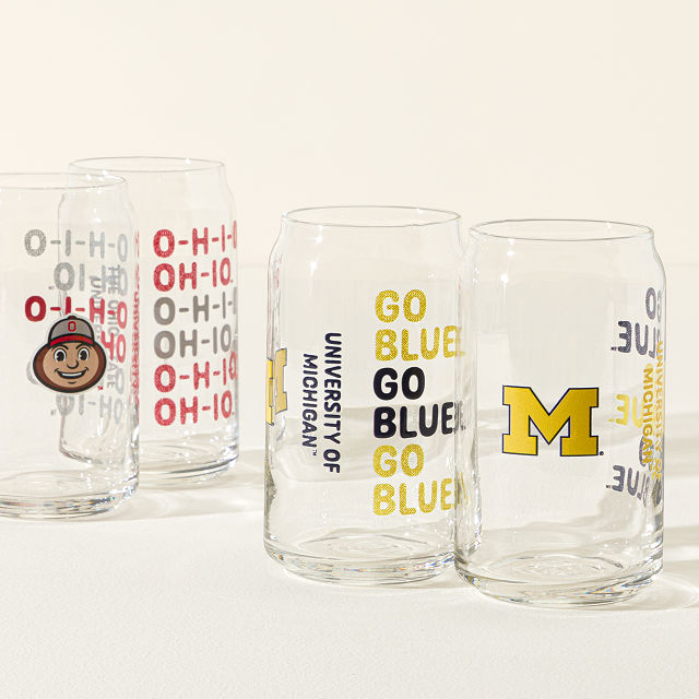 Show Your Spirit! College Can-Shaped Glass Set