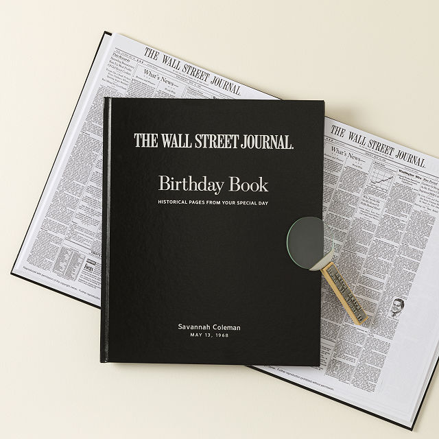 Wall Street Journal Custom Birthday Book