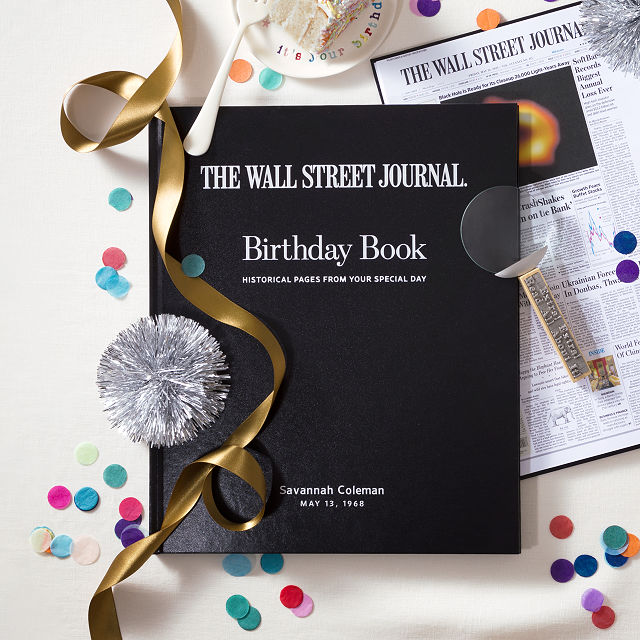 Wall Street Journal Custom Birthday Book