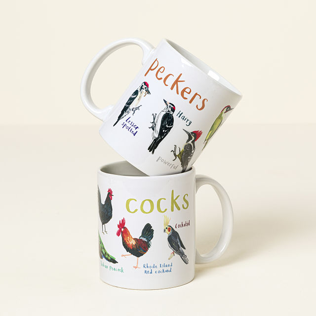 Fowl Language Mug - Cocks & Peckers