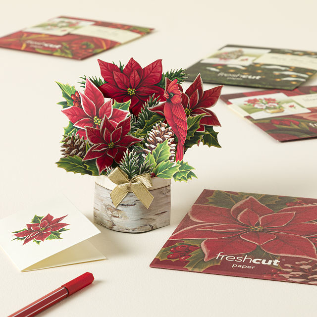 Set of 5 Mini Holiday Pop-Up Greeting Cards