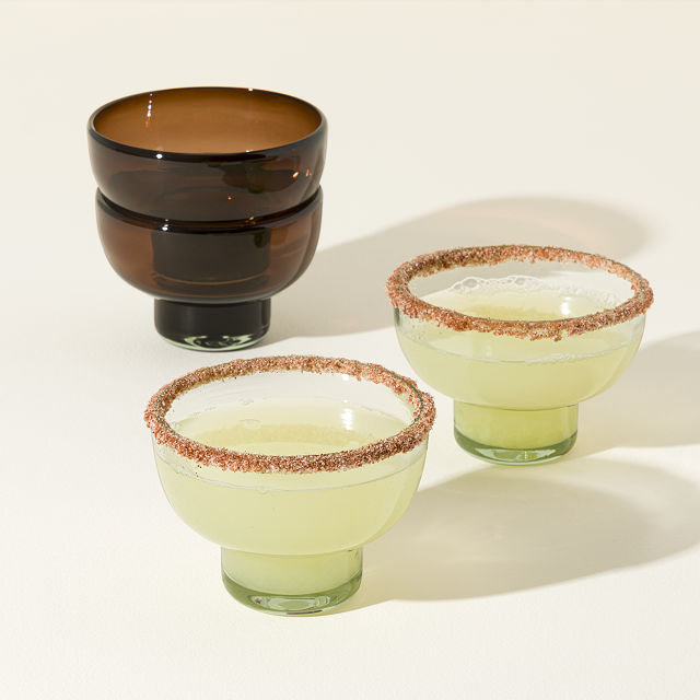 Handblown Margarita Glasses - Set of 2