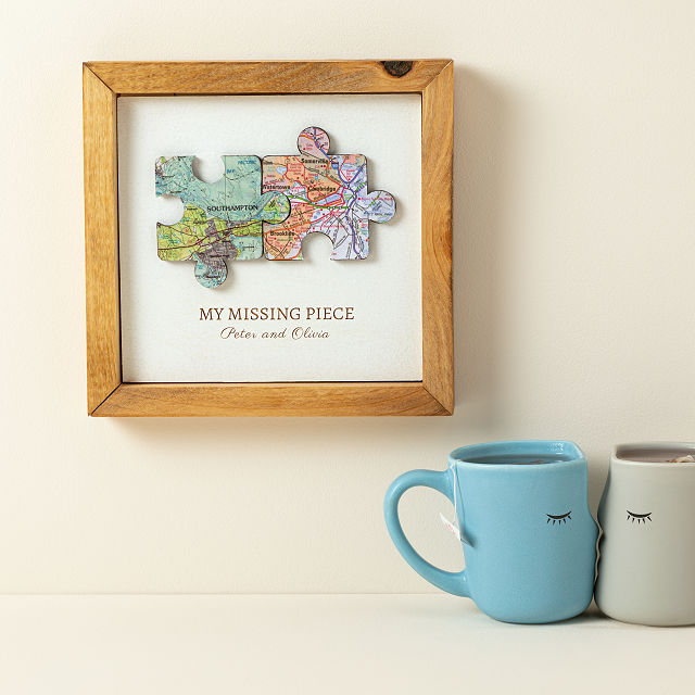 Pieces of Us Personalized Wood Map