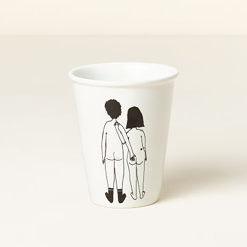 Naked Couple Porcelain Cup