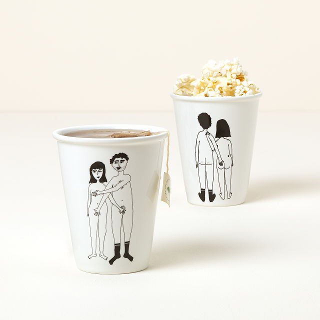 Naked Couple Porcelain Cup