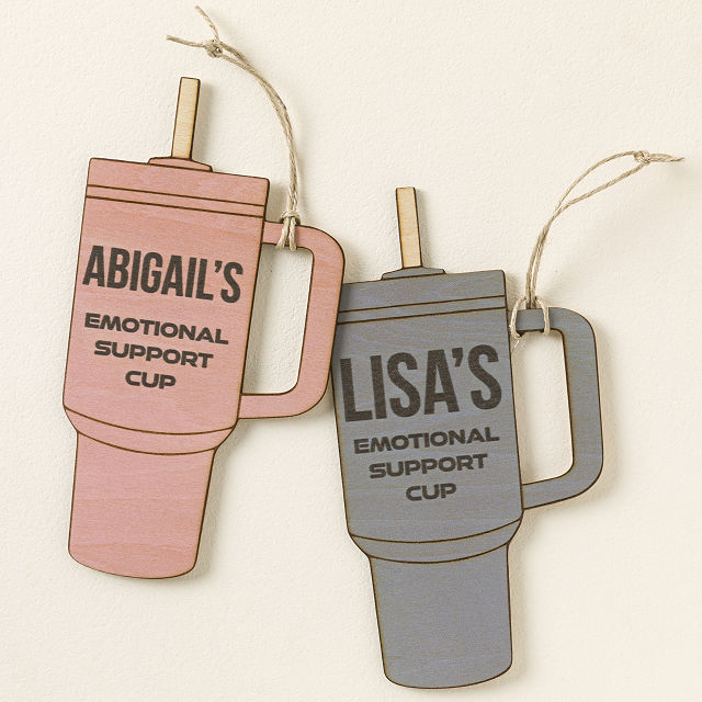 Personalized Emotional Support Cup Ornament