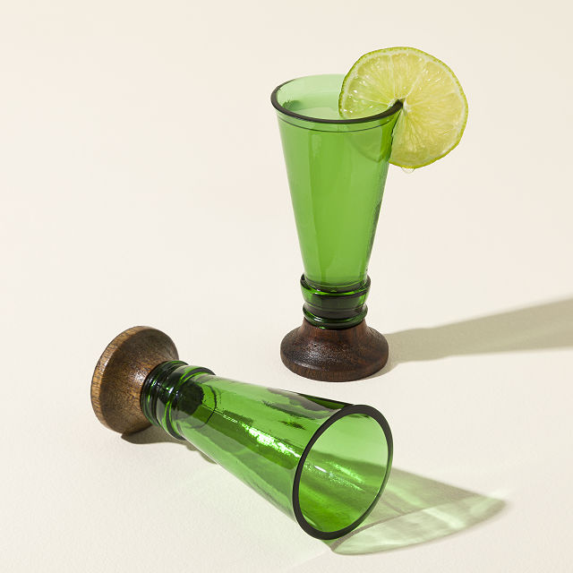 Upcycled Bottle Shot Glasses – Set of 2